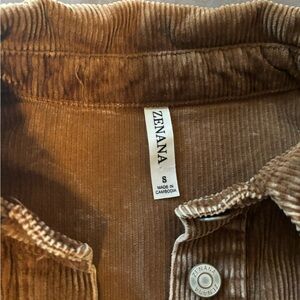 Corduroy button-up shirt